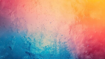 Blue orange yellow pink grainy gradient background abstract poster design noise texture copy space