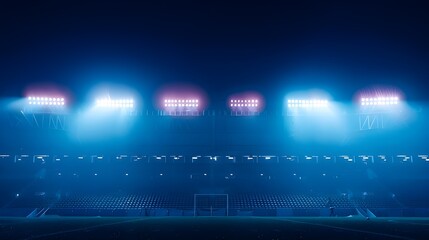 soccer stadium lights reflectors against black background 