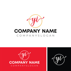 YI initial logo design 