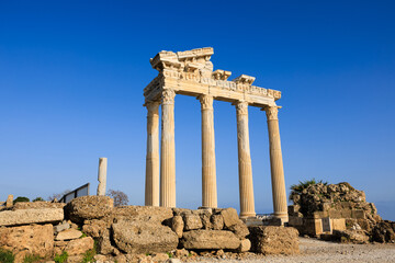 The Temple of Apollo stands in Side, its ancient columns a testament to the Roman era's...
