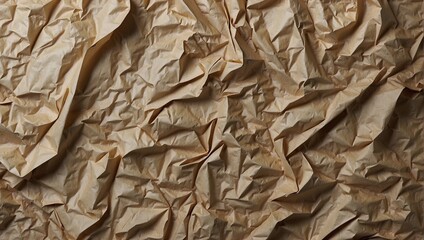 background texture of crumpled kraft paper