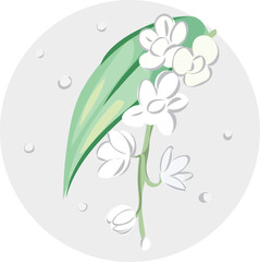 Crown flower illustration on transparent background.
