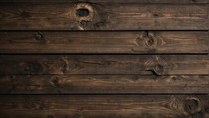 Naklejka premium Old wood texture background with natural cracks. Dark brown wood plank is used for background.