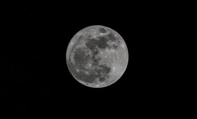 full moon over black