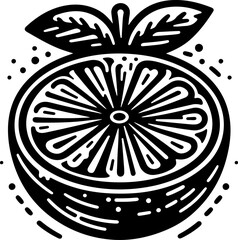 Lime black outline illustration. Coloring book.