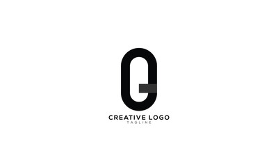 GO OG Abstract initial monogram letter alphabet logo design