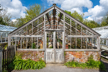 old disused greenhouse