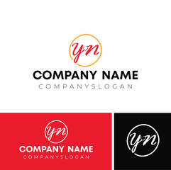 YN initial logo design 