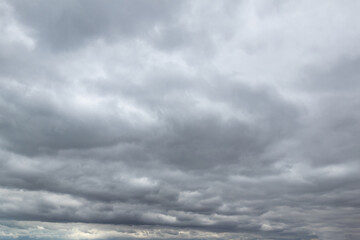 Dark, gloomy overcast clouds gray and white