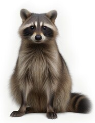 Obraz premium A raccoon on a white background