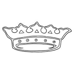 Crown of twelve stars drawing, represent the twelve apostles, and symbol of Saint Mary exalted status as the Queen of Heaven. Representation of Mary's purity and her sinlessness, mother of Jesus.