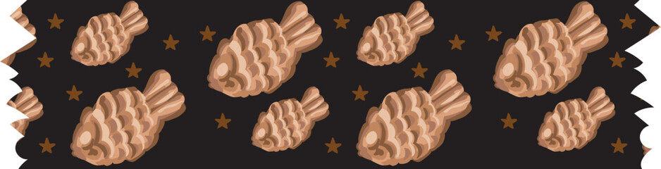 Obraz premium Pancake washi tape on transparent background. 