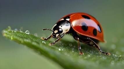 Fototapeta premium ladybug on grass