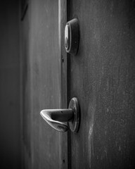close-up of a door handle