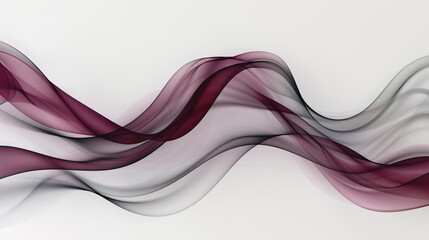 Smokey wavy abstract with rich burgundy and soft grey, providing a sophisticated and mature look on a solid white background.