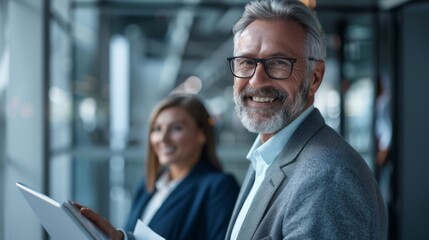 Confident Professionals at Corporate Setting