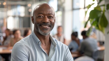 Obraz premium A Confident Man with Welcoming Smile