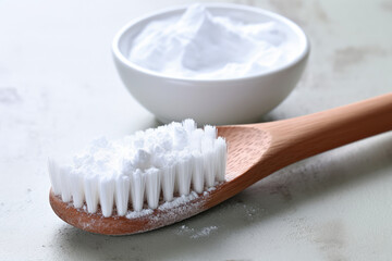 generated illustration of  bowl and scoop with baking soda