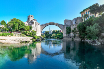 Fototapeta premium Old Bridge - Mostar, Bosnia Herzegovina