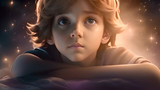 Young Boy With Crossed Arms Generative AI
