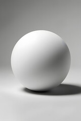 Close-Up View of a Standard White Table Tennis (Ping Pong) Ball in High-Resolution