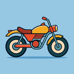 Illustration of a motorcycle cartoon art