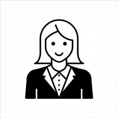 Business person with a smile. Icon