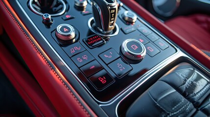 Obraz premium Close-up of Passenger Car Automatic Transmission