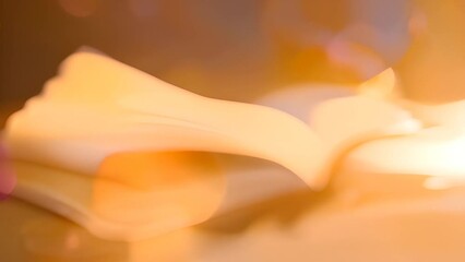 Open Book on Wooden Table Generative AI