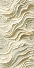 Abstract white waves pattern - phone wallpaper - Generative AI