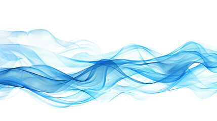 Ocean mist blue gentle wave design, clearly set against a white background, in HD.
