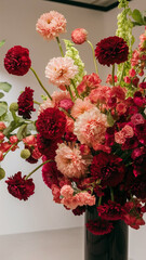 Fototapeta premium Bouquet of delightful flowers, postcard.
