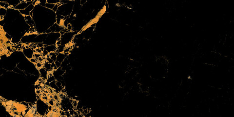 black Portoro marble with golden veins. Black golden natural texture of marble
