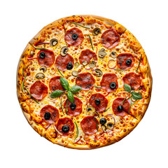 Pepperoni Pizza top view