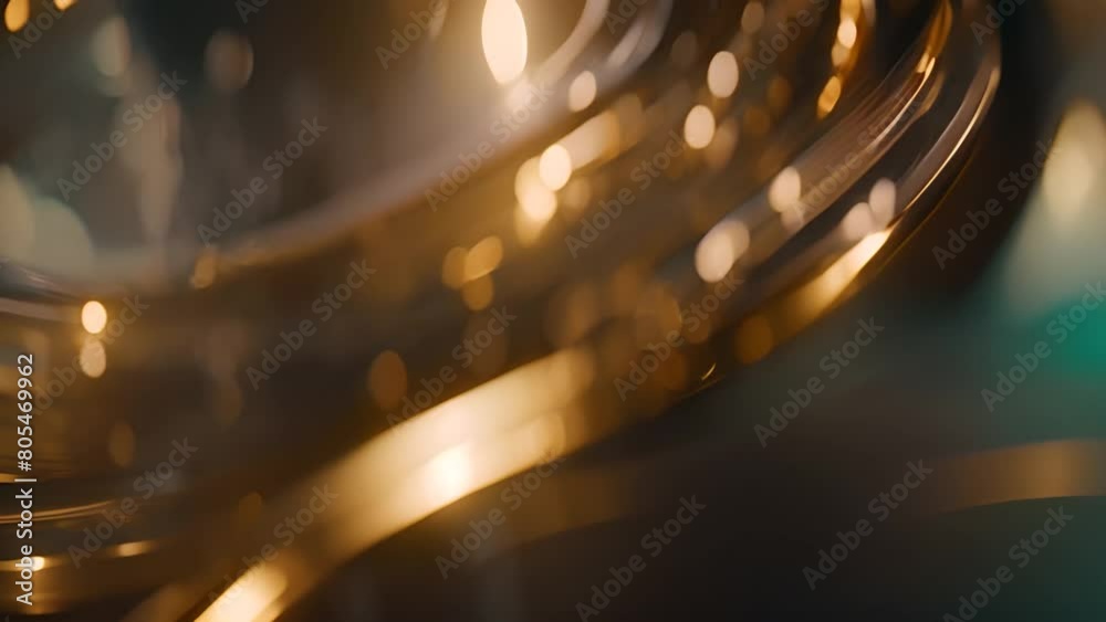 Poster array of illuminated lights on table generative ai