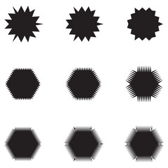 Fototapeta premium Sparkling star, vector glowing star light effect. Glitter magic star sparks on transparent background.