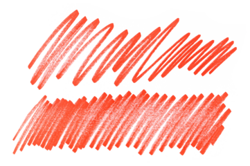 Grunge scribble, hatching, scrawl line, red marker isolated on white