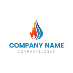 Fire logo design, vector logo design, illustration 