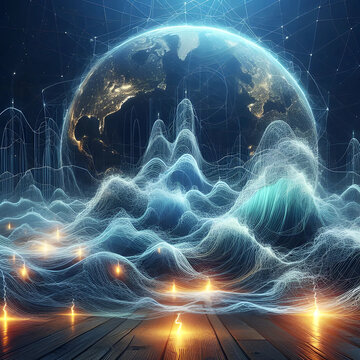 sound waves, and oceans of symbols, from science, Generative AI