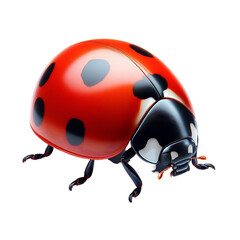 Fototapeta premium ladybug isolated on white transparent background