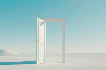 A door in the desert. The concept of freedom and breakthrough. There is always a way out