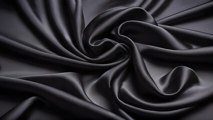 Fototapeta premium black satin fabric background