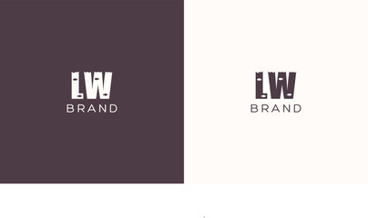 LW letters vector logo design