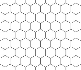 Mosaic background featuring a simple hexagon grid with seamless tileable vector illustration.