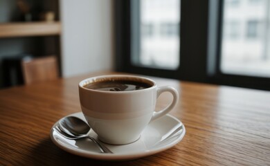 Fototapeta premium close up shot professional photograph of cup of coffee