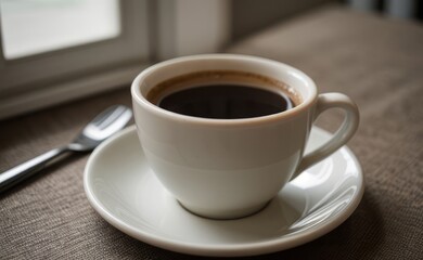 Fototapeta premium close up shot professional photograph of cup of coffee