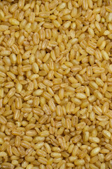 Raw bulgur top view. Healthy nutrition, vitamin cereals