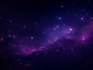 Dark purple and glow particle abstract background light ray beam effect.