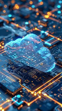 Cloud connection technology, data transfer cloud computing technology, Business data communication on social network, Server and storage, Internet security, Cloud computing concept