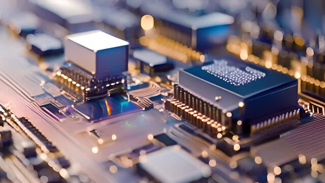 Close Up of Computer Motherboard Generative AI